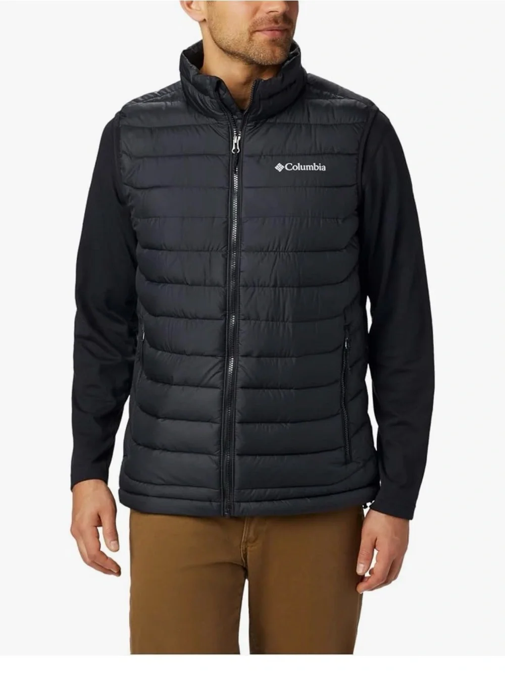 Columbia Men’s powder lite Black Quilted Vest - Picture 2 of 6